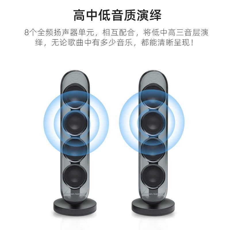 哈曼卡顿 Harman/Kardon水晶四代 无线蓝牙桌面音箱 电视电脑音响 SoundSticks 4黑色图片