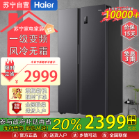 海尔(Haier)BCD-538WGHSSEDB9 538升风冷无霜大容量对开门变频双开门家用冰箱