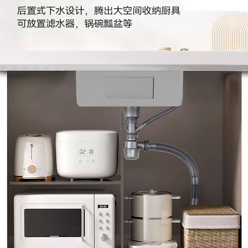 浪鲸小水槽小尺寸吧台水槽迷你手工槽洗菜盆中岛阳台槽小单槽茶水间水高清大图