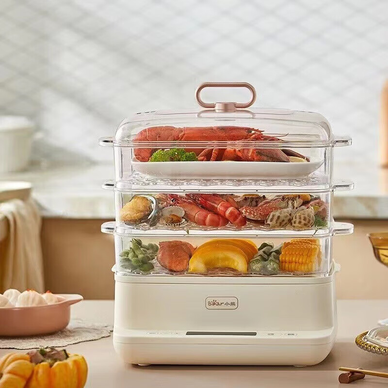 小熊(Bear) 蒸锅电蒸锅 蒸蛋器家用三层大容量12升 DZG-CA2D1(规格:台)