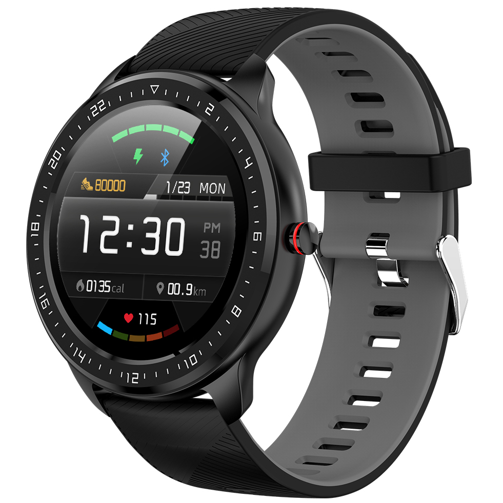 嘉年华Carnival智能手表心率测血压心电图多功能运动表计步器防水心脏监测男女睡眠适用华为vivo苹果oppo魅族小米 灰带