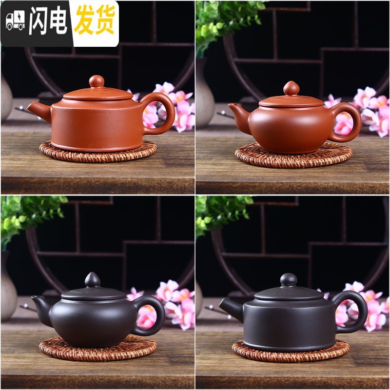 三维工匠宜兴朱泥紫砂壶单壶手工功夫茶壶陶瓷过滤小号茶壶西施壶泡茶茶具 棕色六角壶140高清大图