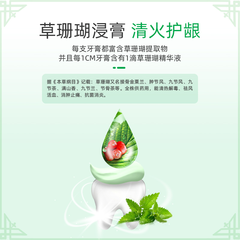 草珊瑚180克经典消焱配疗焱清牙膏