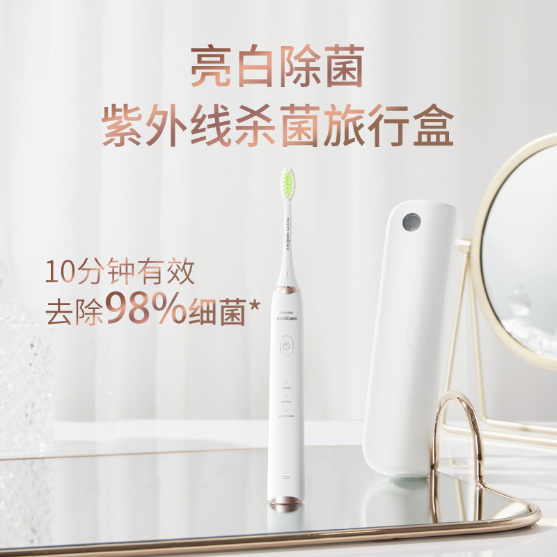 飞利浦(Philips)电动牙刷全自动男女毛亮白机皇声波震动HX2451/02