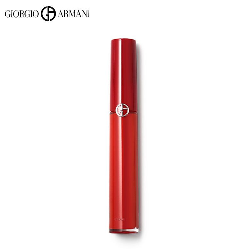 ARMANI 阿玛尼臻致丝绒哑光唇釉口红402（正红玛瑙） 6.5ml 红管 显色
