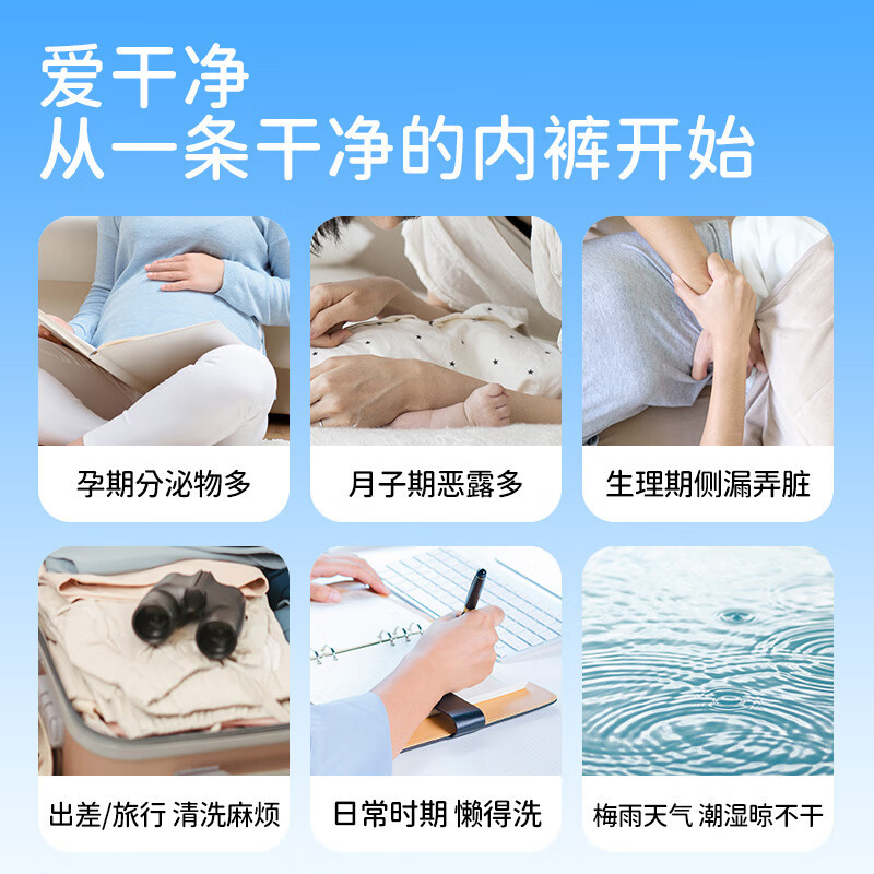 袋鼠医生(DR.ROOS)女生纯棉孕产妇坐月子旅行便携一次性内裤 1条/包 5包/盒*5盒 XL高清大图