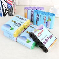 生活日用简约现代清洁用品5卷150只加厚垃圾袋彩色厨房卫生间客厅家用塑料袋中号45*50cm