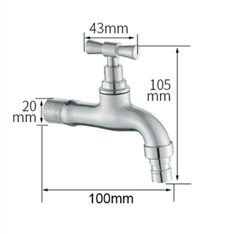 304不锈钢洗衣机尖咀龙头304不锈钢防冻裂水龙头洗衣机普通家用4分大
