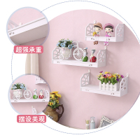 墙上一字搁板置物架简约创意背景墙装饰隔板书架花壁挂收纳免打孔壹德壹