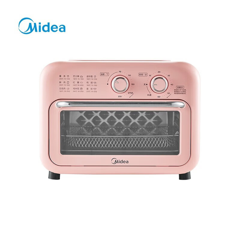 美的(Midea) 家用 12L空气炸锅烤箱一体 PT12X3 小橙粉