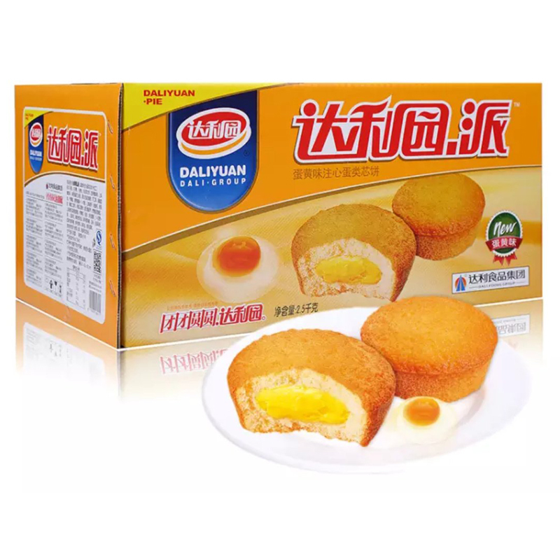 达利园 蛋黄注心派 营养早餐零食面包饼干蛋糕 2.5kg