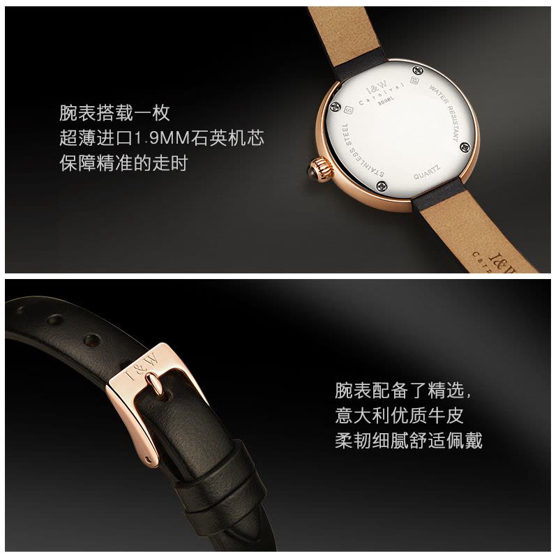 正品瑞士爱沃驰IW CARNIVAL手表进口石英表女士防水时尚轻奢镶钻女表品牌腕表气质INS风小绿表新款3008图片