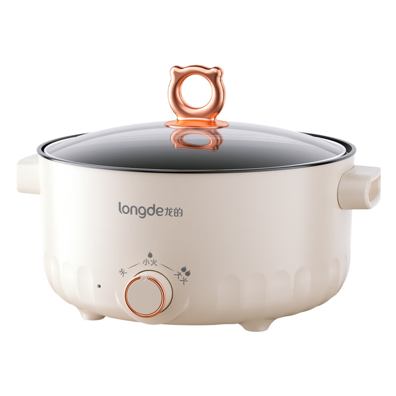 龙的智能不锈钢电火锅LD-HG313G 200W机械控温3升大容量家用电器高清大图