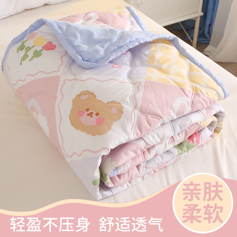 薄款夏季空调被 春秋被子夏被 夏天家用双人床水洗棉被子
