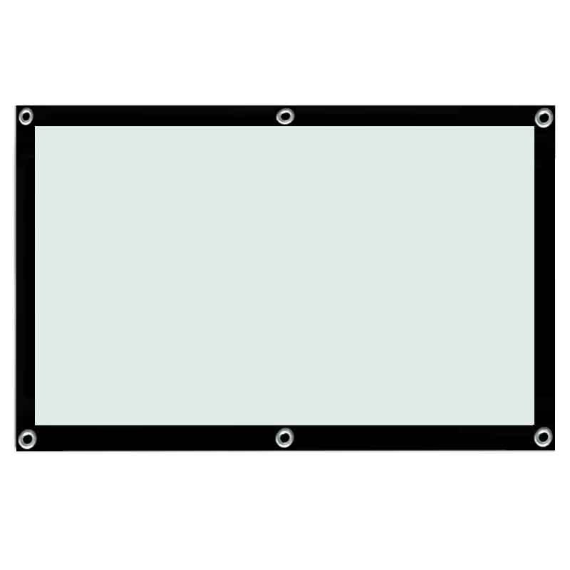 134x075约60寸169白塑高清投影幕布壁挂幕布投影布幕布家用投影仪幕布