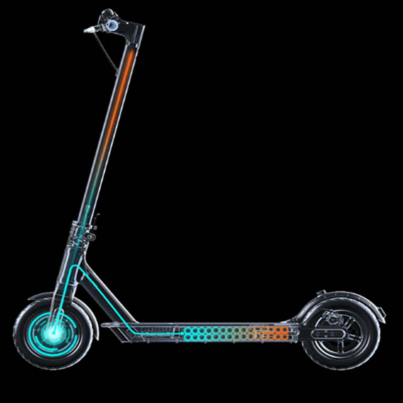 怡口ecowater小米米家电动滑板车1s男女成人滑板车黑色