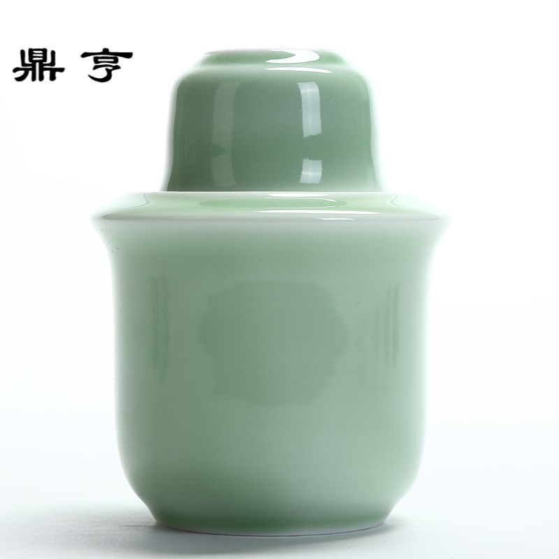 鼎亨青瓷温酒壶个人温酒器烫酒壶梅子青粉青二两温酒壶带杯子家用