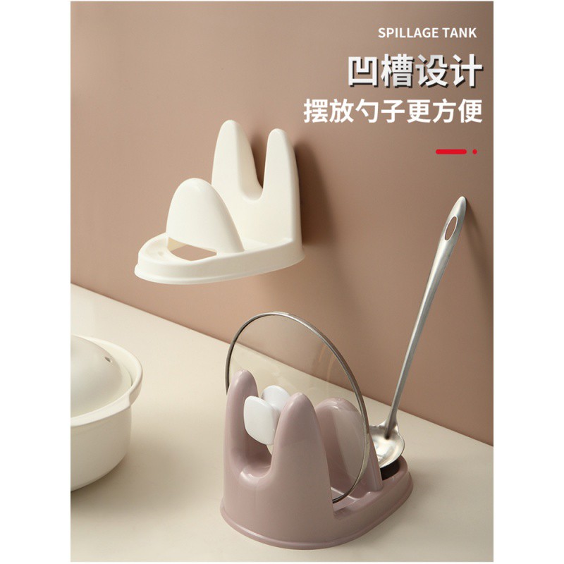 锅盖架坐式厨房台面菜板支架家用放锅盖砧板收纳架锅铲汤勺置物架收纳层架 三维工匠高清大图