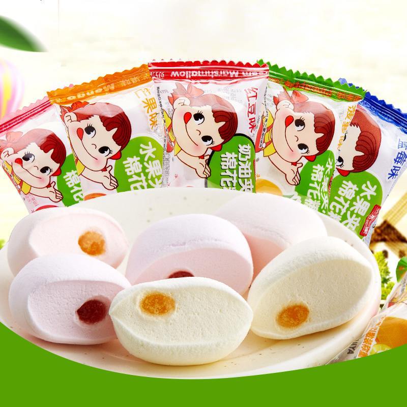 不家棉花糖软糖散装批发混合口味结婚庆喜糖水果夹心软糖果 多种口味混合250g