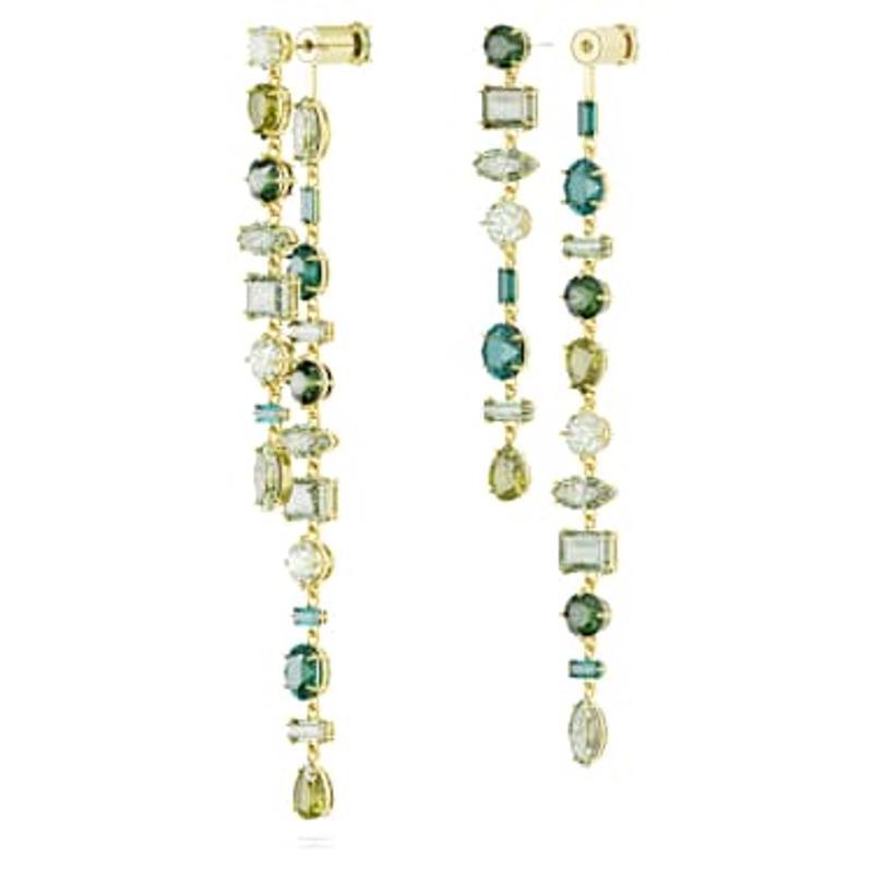 Swarovski/施华洛世奇祖母绿流苏耳钉女款 asymmetrical 设计金 t