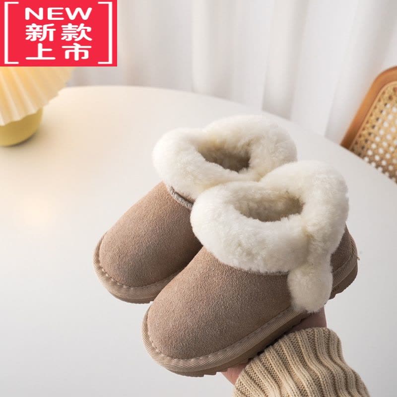 可莉允儿童雪地靴冬季新款女童棉鞋软底大棉宝宝短靴加厚保暖雪地棉图片