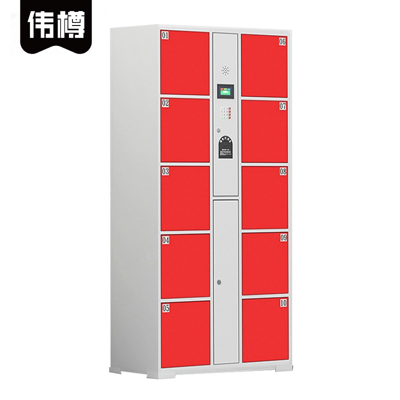 伟樽智能储物柜指纹识别10门850*460*1800mm台高清大图