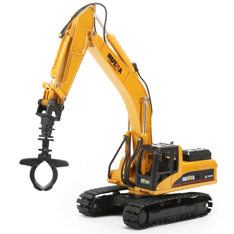汇纳7713-1儿童合金玩具车模型金属工程车挖机模型摆件男孩玩具高清大图