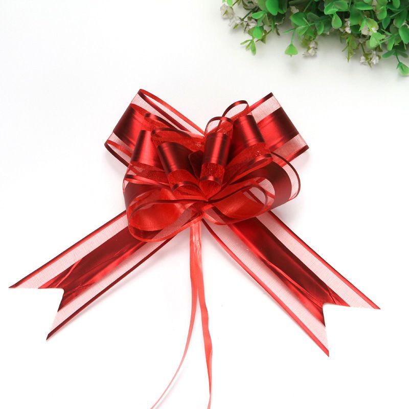 哑光红色小号30条小号小号拉花蝴蝶结彩带礼物包装拉花网纱丝带礼品