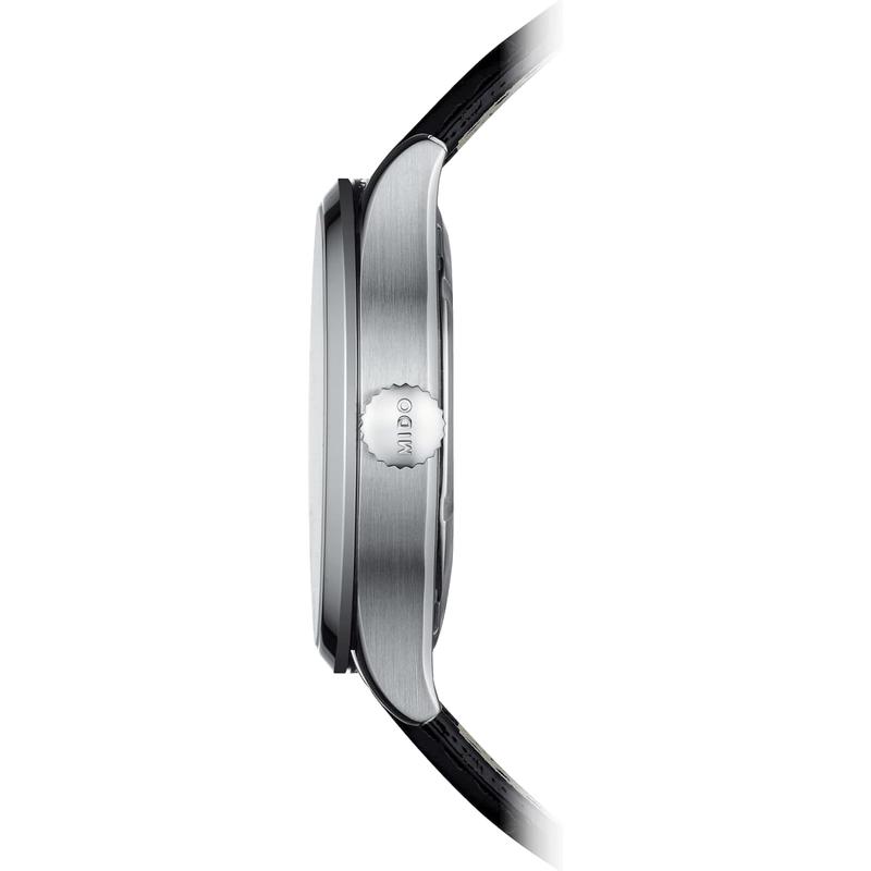 Mido瑞士手表 舵手系列长动能自动机械表 双历皮带男士轻奢腕表高清大图