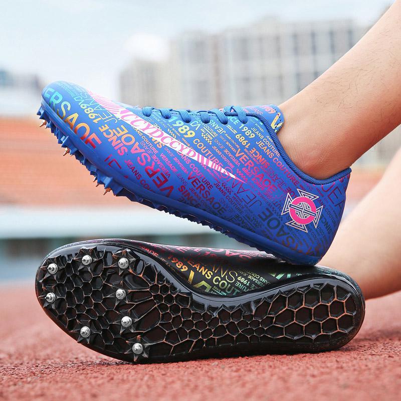 尘贺鸳鸯钉鞋田径短跑男三级跳钉子鞋中考体考四项跑步鞋女专业训练鞋