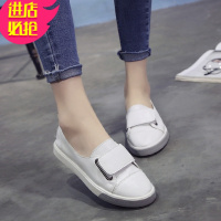 金三志春季2021新款韩版百搭chic单鞋女鞋子软妹平底鞋魔术贴学生小白鞋休闲鞋