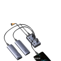 绿联UGREEN 四口USB3.0集线器带独立开关 1米 90874 CM613 个