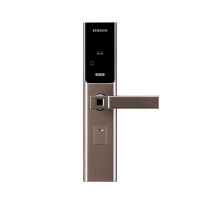 三星(SAMSUNG)指纹锁智能门锁密码锁家用防盗门锁智能锁防猫眼门锁电子锁SHP-H30棕色 [霸王锁体版]