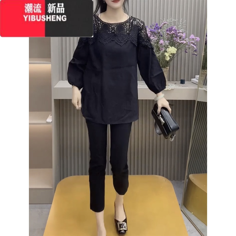 YIBUSHENG2024年季新款排扣冰丝速干裤女八分裤显瘦百搭直筒烟管裤休闲裤高清大图