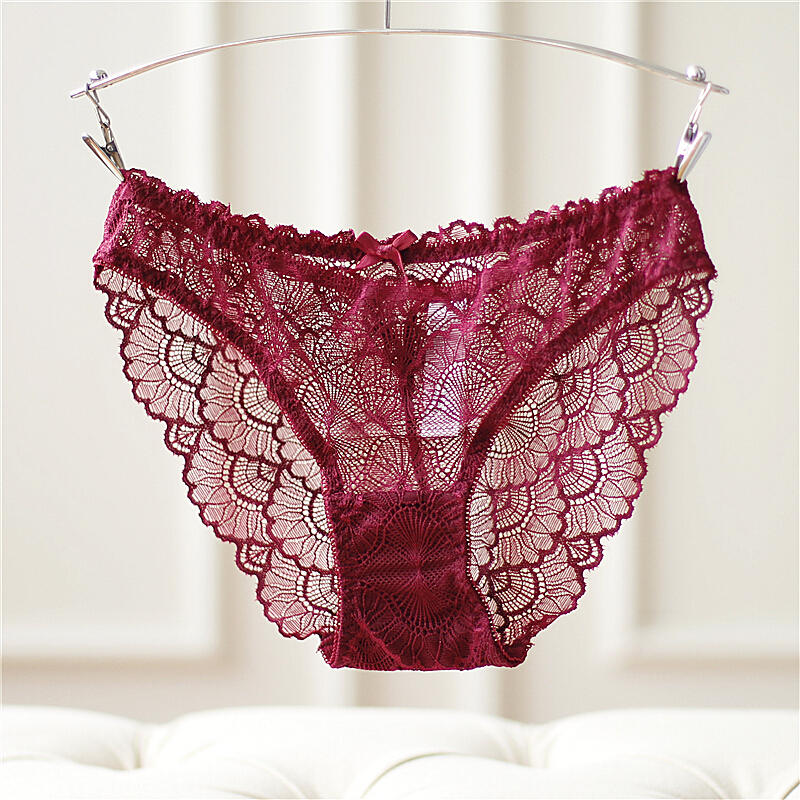 波迷娜bomina内裤女性感透明性感内裤蕾丝日系少女诱惑薄透明魅惑低腰