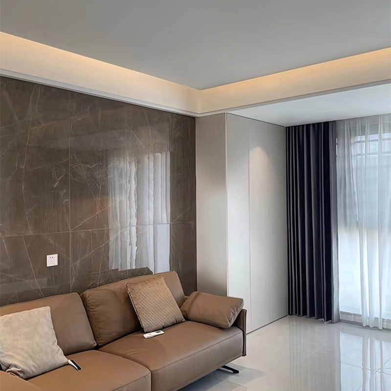 七只蚂蚁 45度铝槽悬浮吊顶氛围灯带卡槽三角反光灯槽回光槽线型灯角