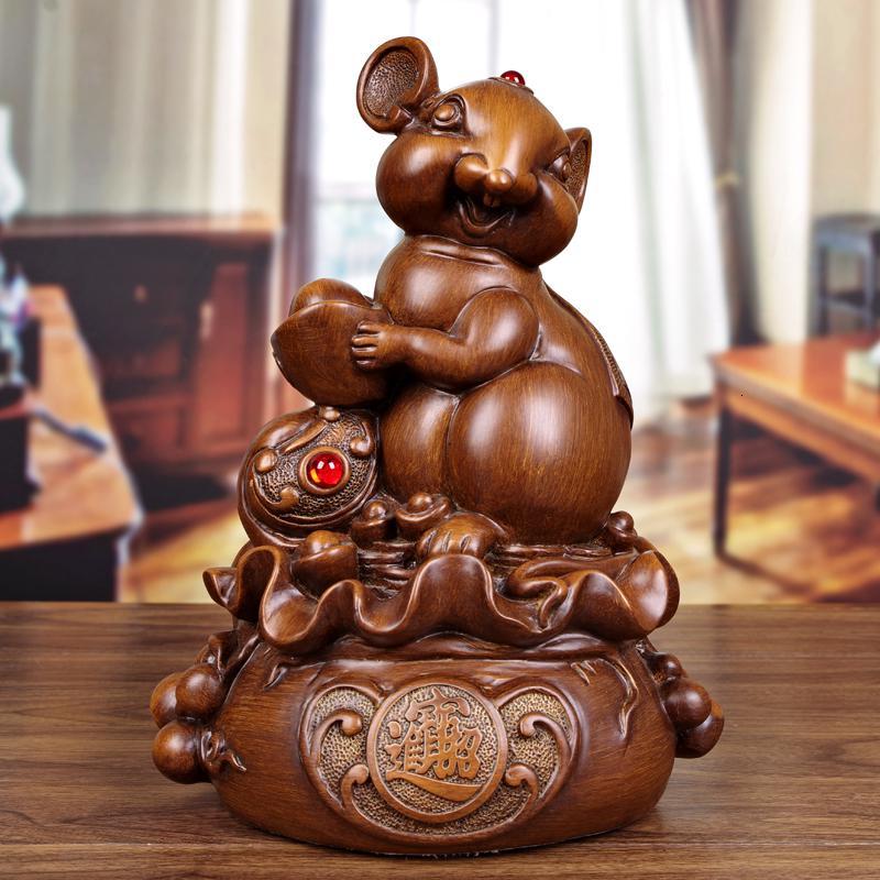 美帮汇十二生肖鼠摆件钱袋鼠摆设乔迁开业礼店铺实用工艺品