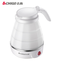 志高(CHIGO)电水壶ZD-D01食品级硅胶折叠双电压烧水壶 0.6L旅行电水壶白色调温保温壶