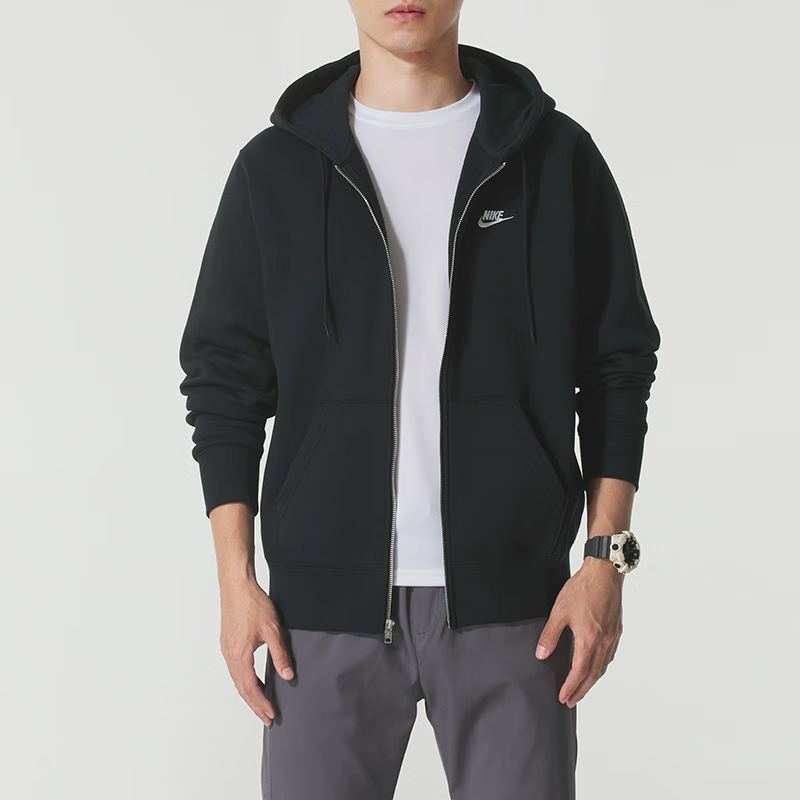 耐克(NIKE)男装新款运动服跑步时尚舒适防风连帽休闲夹克外套BV2649-010 ZP FN3862-010/黑色 M