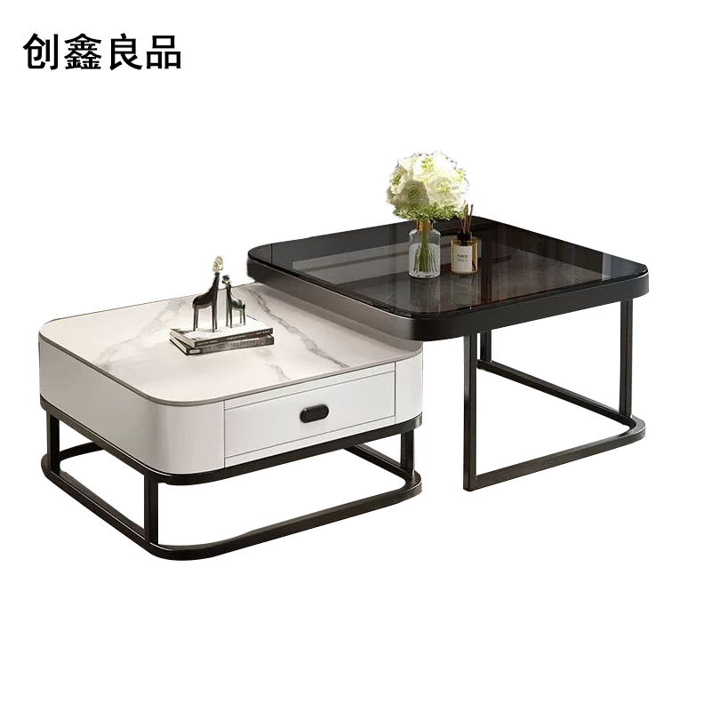 创鑫良品 简约岩板办公桌方形茶几 1.3米/张高清大图