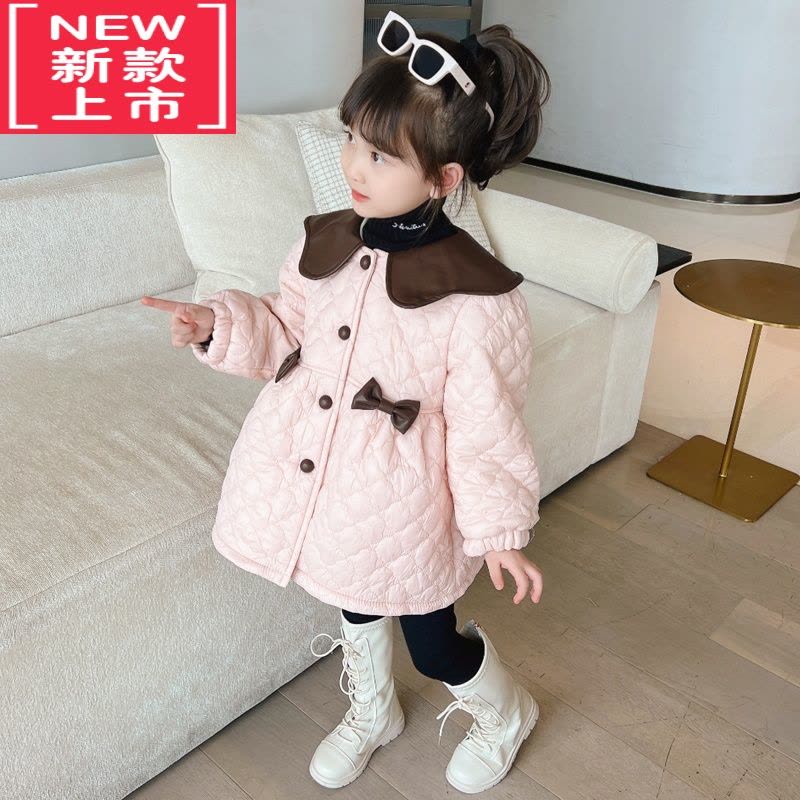 可莉允女童外套秋冬装2022新款韩系小女孩加厚加绒棉服女宝宝时髦棉袄潮图片
