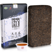 湖南安化黑茶金花茯砖 白沙溪BAI SHA XI天茯茶1000g手筑茯砖茶叶礼盒装