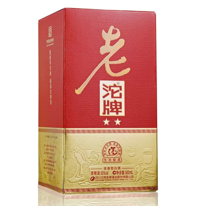 沱牌舍得二星老沱牌50度500ml*6瓶浓香型纯粮白酒整箱