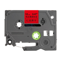 京贤TZe-431标签色带适用兄弟PT-D210标签机P700打印机D450不干胶标签标签带12mm红底黑字一支