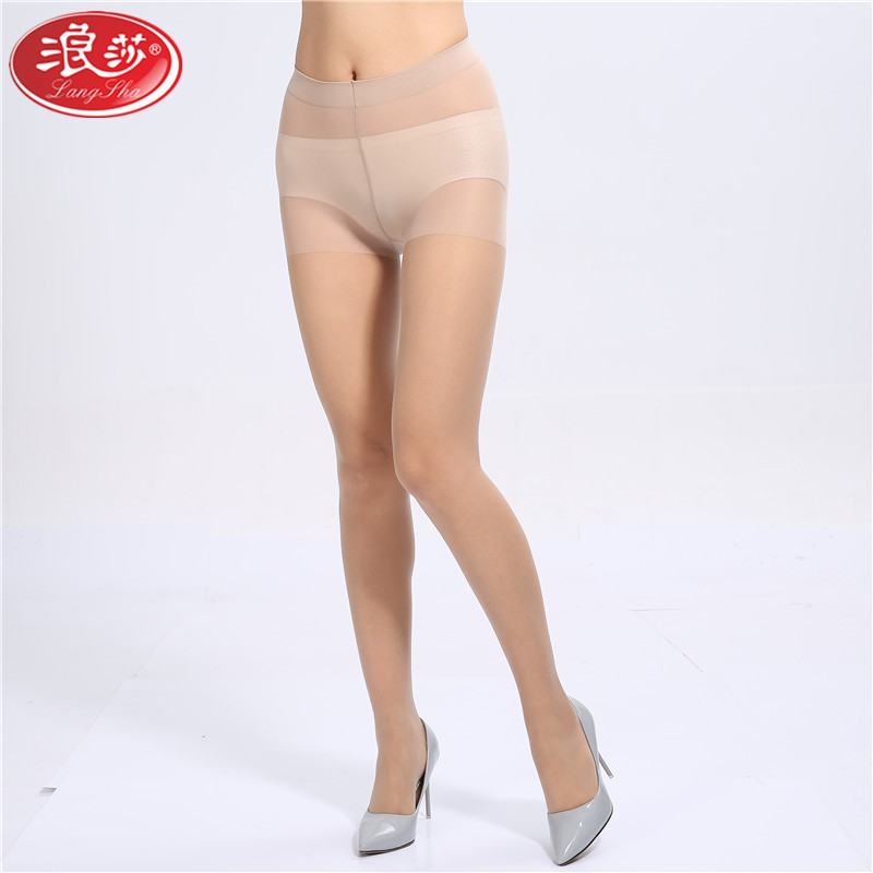 浪莎langsha女式丝袜子女士春夏薄款网红菠萝袜薄款随意剪防脱丝加裆打底连裤袜1双