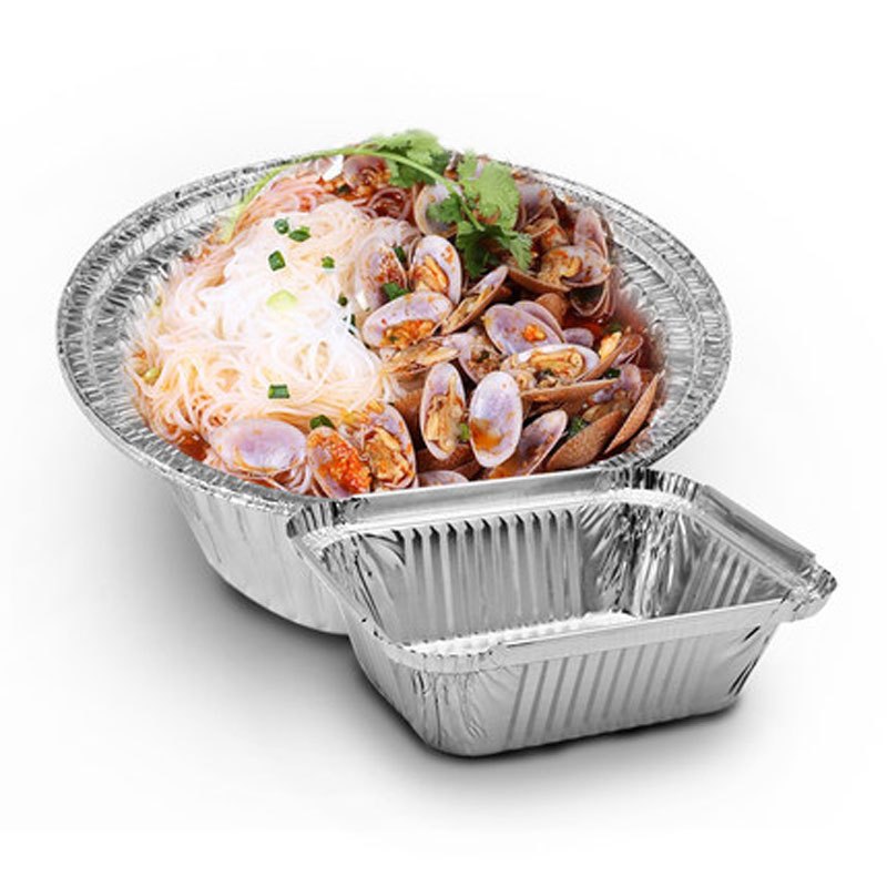 趣涉家居简约现活日用家居百货饭店烧烤店一次性锡纸圆碗加厚外卖餐盒