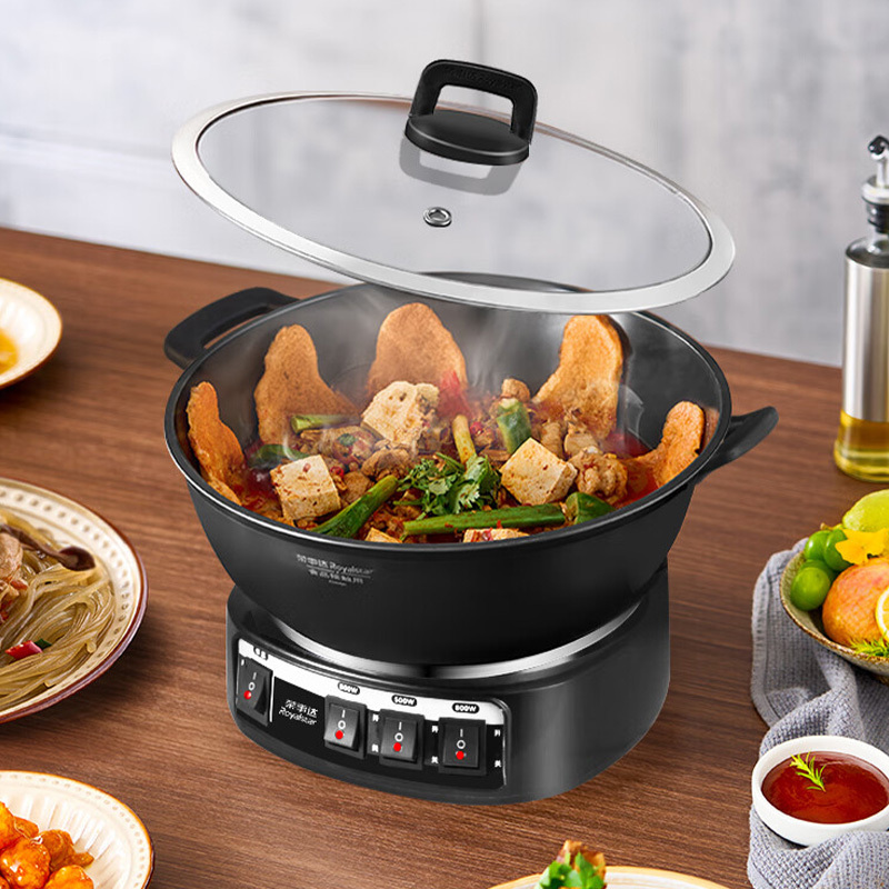 荣事达电炒锅4.5L家用一体大功率炒锅无笼RS-FT34高清大图