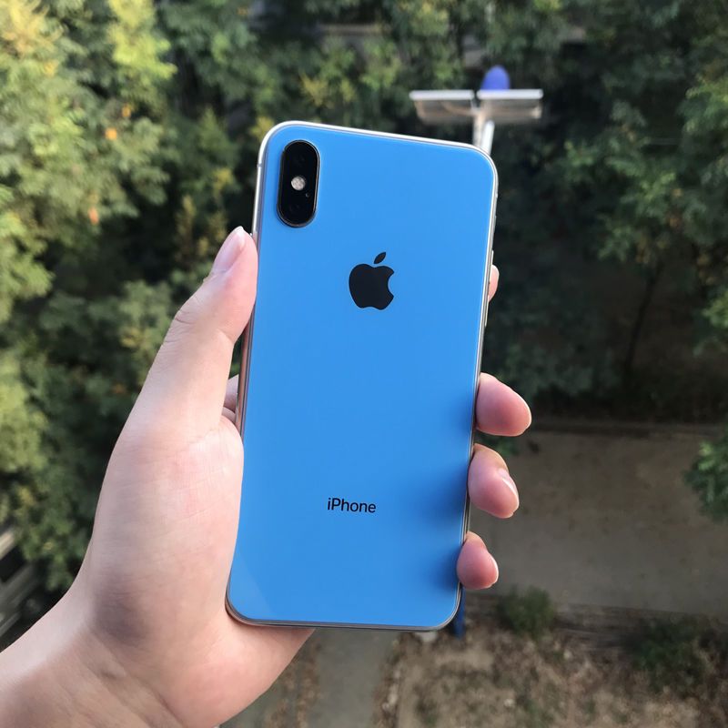 苹果xs max钢化背膜彩膜iphonex后膜保护膜防刮花xr钢化膜 改色膜