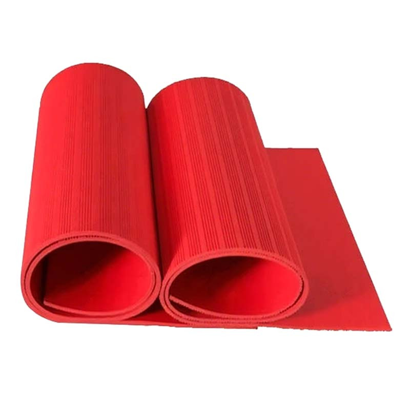 天空桥 绝缘胶垫 红色条纹5mm*1m*1m 块高清大图