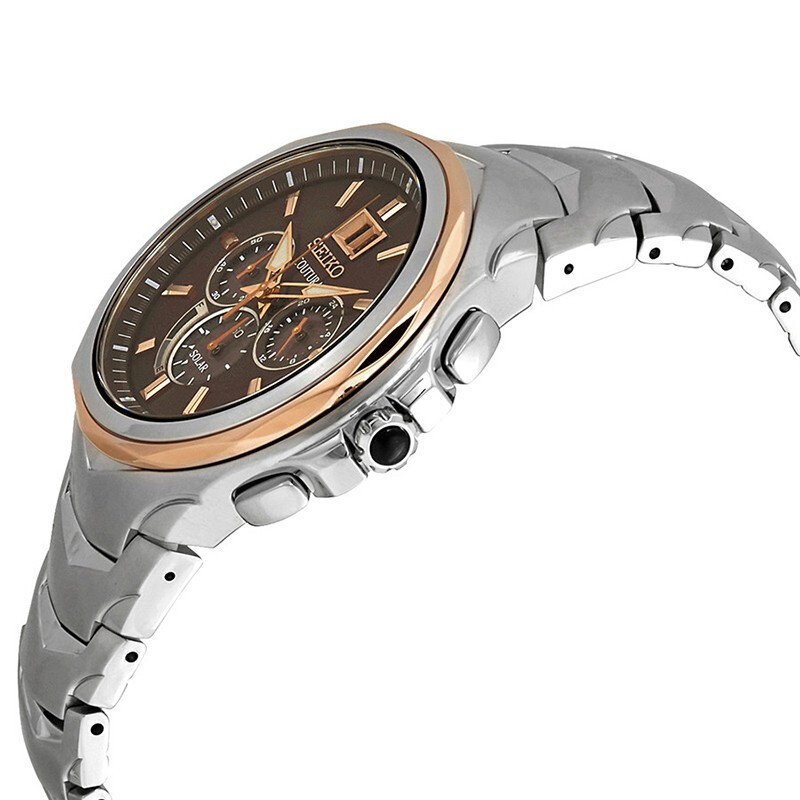 精工seiko光动能男表钢带休闲时尚防水腕表